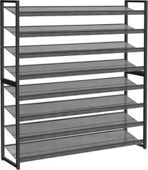 Shoe Rack Large Metal Organizer 8 Tier Storage Shelf for Garage Closet Entryw…
