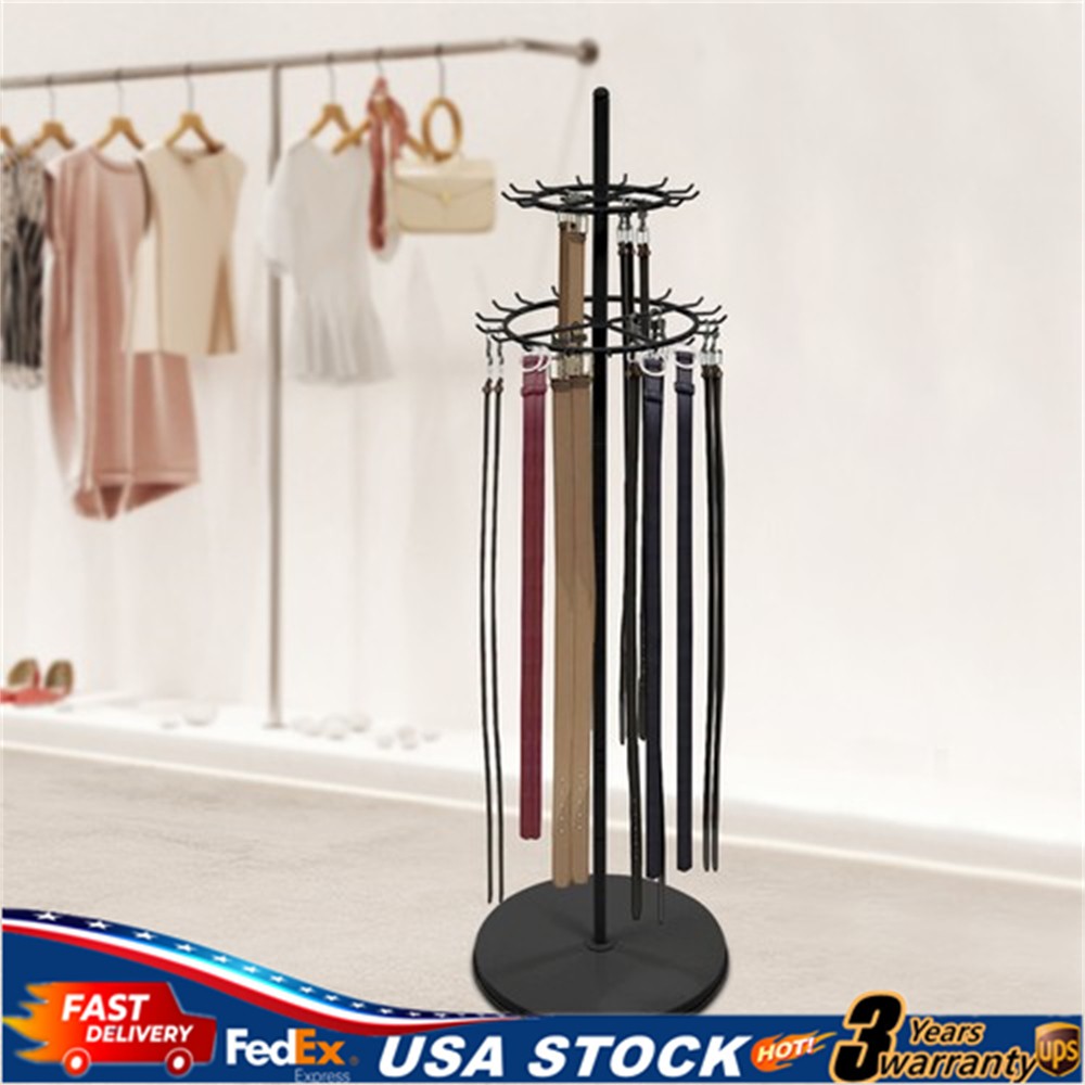 Floor Standing Belt Display Rack 66in Metal Retail Tie Rack Hanger Organizer