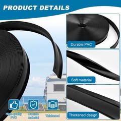 1″ x 100Ft RV Trim Molding Insert Rubber Vinyl Flexible Trim Insert for Camper