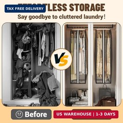 Garment Bags for Hanging Clothes 40″ Long,Ultra Clear Suit Bags for Closet Stora