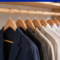 30 Pack Quality Wooden Hangers with Rotatable Hook for Coat Jacket | Space Savin