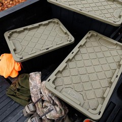 27 gal. Tough Storage Tote in Black and Army Green