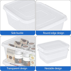 16 Quart Clear Latching Storage Bins, 2-Pack – Ideal for Dough Proofing