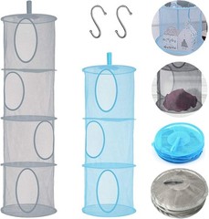 2pcs Hanging Mesh Storage Organizer Bag Foldable Space Saving Organizer Room Bat