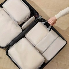6Pc Compression Packing Cubes Travel Luggage Organizer Bags Suitcase Storage Set