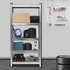 59” Heavy Duty Muscle Rack Garage Steel Metal Storage 5Shelf Adjustable Shelves