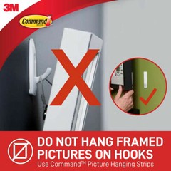 2 Packs 3M Command 2 Medium Utility Hooks & 4 Adhesive Strips Per Pack Max 3 lb