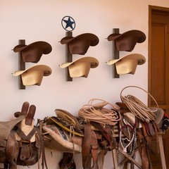 P-ALADIN Cowboy Hat Holder, Rack for 16 x 9.3 x 3 inches, Walnut