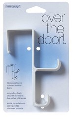 iDesign 5-1/2 in. L White Plastic Medium Over-the-Door Double Hook