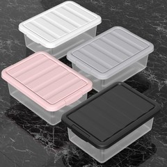14 Quart Basic Clear Storage Box with Pink Lid (Pack of 2)