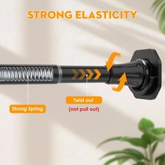 No Drilling Closet Rods for Hanging Clothes, Adjustable 32-85 in