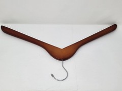 Vintage-Style Contoured Solid Wood Suit & Coat Hangers Rich Walnut/Dark Mahogany
