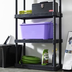 Life Story 55 Quart Stackable Storage Bin, Light Duty Container, Purple, 12 Pack