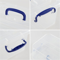8L Clear Latching Storage Bins with Handle – 2-Pack Plastic Organizers