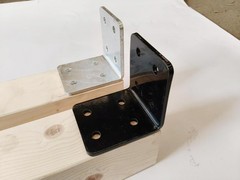 Heavy Duty Alloy Steel Corner Beam Brackets 6x6x5 Inch Mantel Support 2 PCS