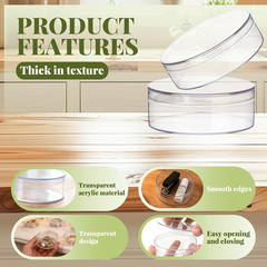 32 PCS Clear Acrylic Round Containers with Lids for Jewelry & Candy Storage