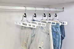 Quality Hangers 10 Pack Premium Skirt – Thin Space 11″x7.3″, White
