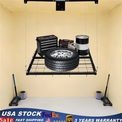 Metal Lifting Overhead Garage Lifting Storage Rack Ceiling Mount HeavyDuty Rack