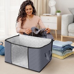 6 Pack Storage Bags For Clothes And Blanket, Foldable Closet Organizers And