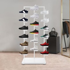Three-post Single-sided Shoe Rack Stackable Commercial Shoe Rack Display Cabinet