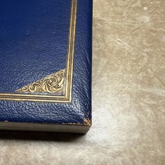 Vintage or Antique Dieu Et Mon Droit Faux Leather Box 17 x 11 x 6