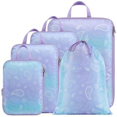 Compression Packing Cubes Travel – 5 Set Packing Cubes for Carry on Suitcases…