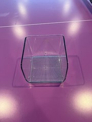 One Piece Clear Plastic Stackable Storage Bins Height 5 / Length 6 / Wide 6