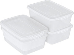 14 Quart Clear Latching Storage Containers – Set of 4 with Lids