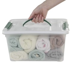 14 Quart Latching Box, Great Funtionality Plastic Storage Bin with Lid, Clear…