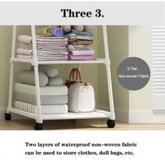 Heavy Duty Closet Organizer Metal Garment Rack Clothes Rack Hanger Storage Shoes