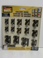 Gallery Picture Hanging Hooks Heavy Duty 10-100lb 19 Pack Wall Mount Hardware