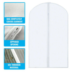 4× Garment Bags Clear Zipper Clothes Cover Closet Storage Bag For Coat Jacket US