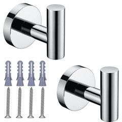 Polished Chrome Towel Coat Hooks SUS304 Stainless Steel Bathroom Clothes Gara…