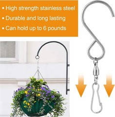 Rust-Resistant Swivel Hook Clips for Outdoor Decor – 6 Pack of Versatile Clips