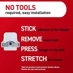 Command Broom & Mop Grippers, Damage-Free Wall Mount Organizer, 3-Pack, No-Tools