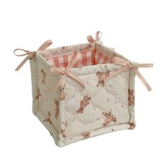 Multipurpose Quilted Cotton Basket for Storing Stationery and Personalize Items