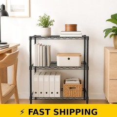Hyper Tough 3-Tier Wire Shelving Rack – Black, 750 lbs Capacity