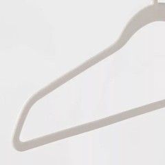 10ct Flocked Hangers White: Velvet Clothes Hangers for Sweaters, Shirts