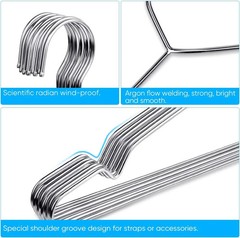 Fayleeko Wire Coat Hangers 40 Pack Strong Heavy Duty Stainless Steel Metal Ultra