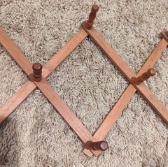Vintage Wooden Accordion 10 Peg Rack Wall Hook Expands Republic of China