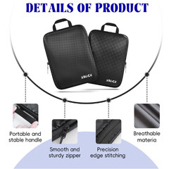 6-Piece Travel Compression Packing Cubes Set Luggage Organizer Bags for Carry-On