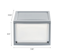 14 Quart Plastic Drawers 4 Pack Medium Stackable Modular Under Bed Storage