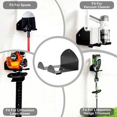 Wall Mount Trimmer Holder Heavy-Duty Garage Storage Rack for Weed Eater Black