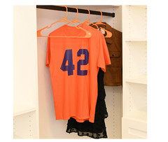 Plastic Notched Hangers for All Clothing Types Bulk 50 Pack Orange