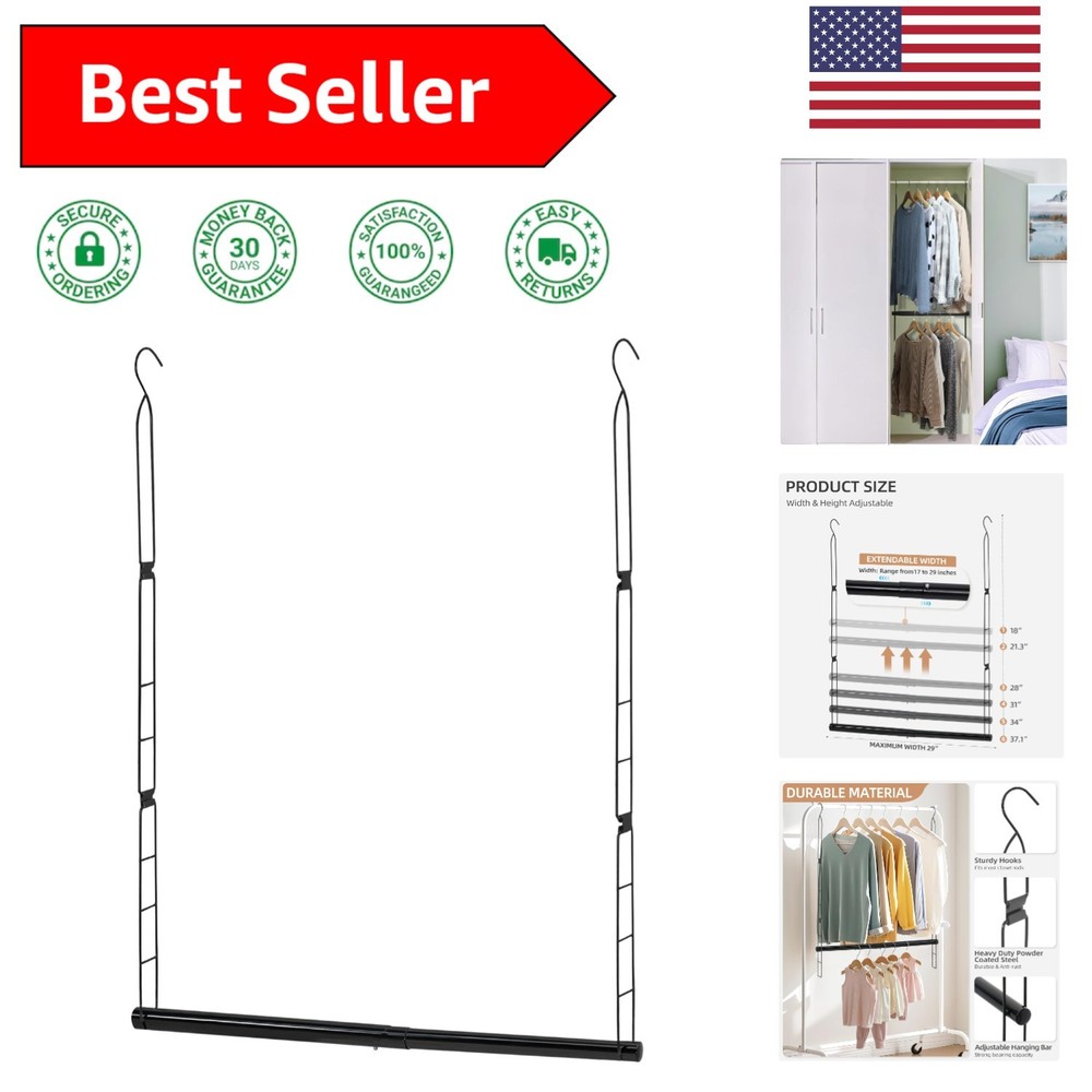 Durable Alloy Steel Closet Extender Rod – Easy Installation & Versatile Use