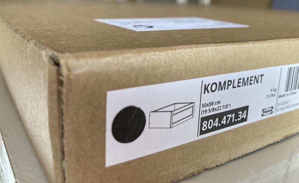 IKEA KOMPLEMENT Drawer Framed Front Black-brown 19 5/8 x 22 7/8” 804.471.34