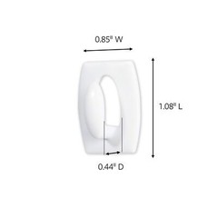 Command 17006 Mini White Strips Hook, 1 inch, 6 Count