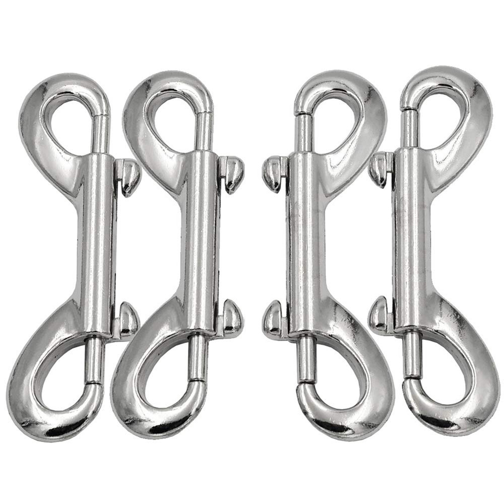5pcs Bolt Snap Hook Strong Double Ended Stainless Steel Trigger Zinc Alloy Hooks