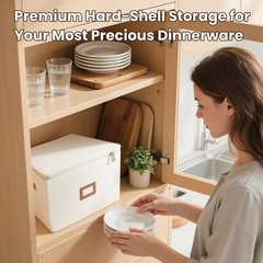 HOMELUX THEORY Flatware Storage Hard Shell China 14. Cutlery Storage, Ivory