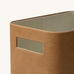 Vegan Leather Basket Bins Stylish Storage Organizers Home Clutter Control New